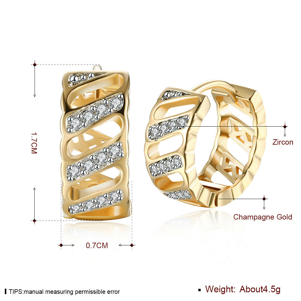 Creolen Ohrringe Ohrhänger Zirkonia Damen Schmuck Gold Klapp Ohrschmuck Neu | Shop Nory