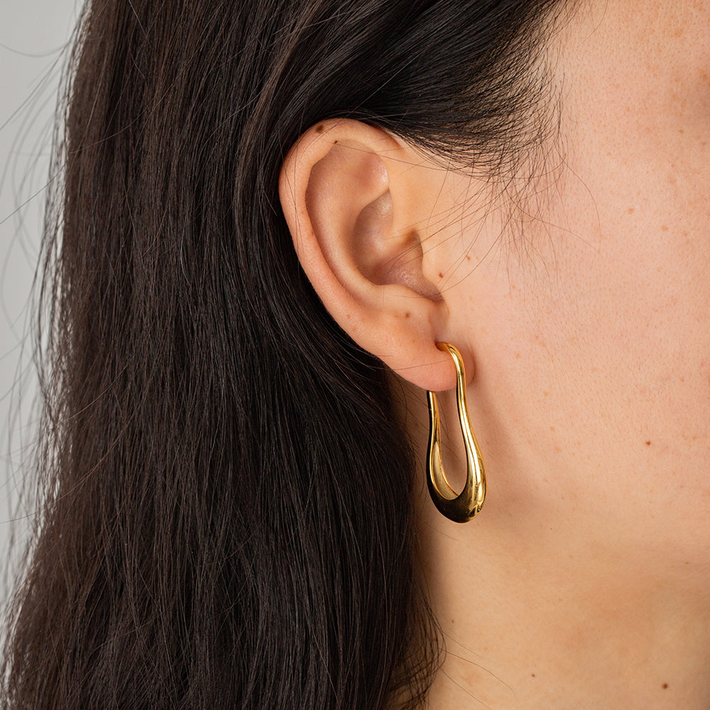 Creolen "Mia" artistisch in Edelstahl | Shop Nory