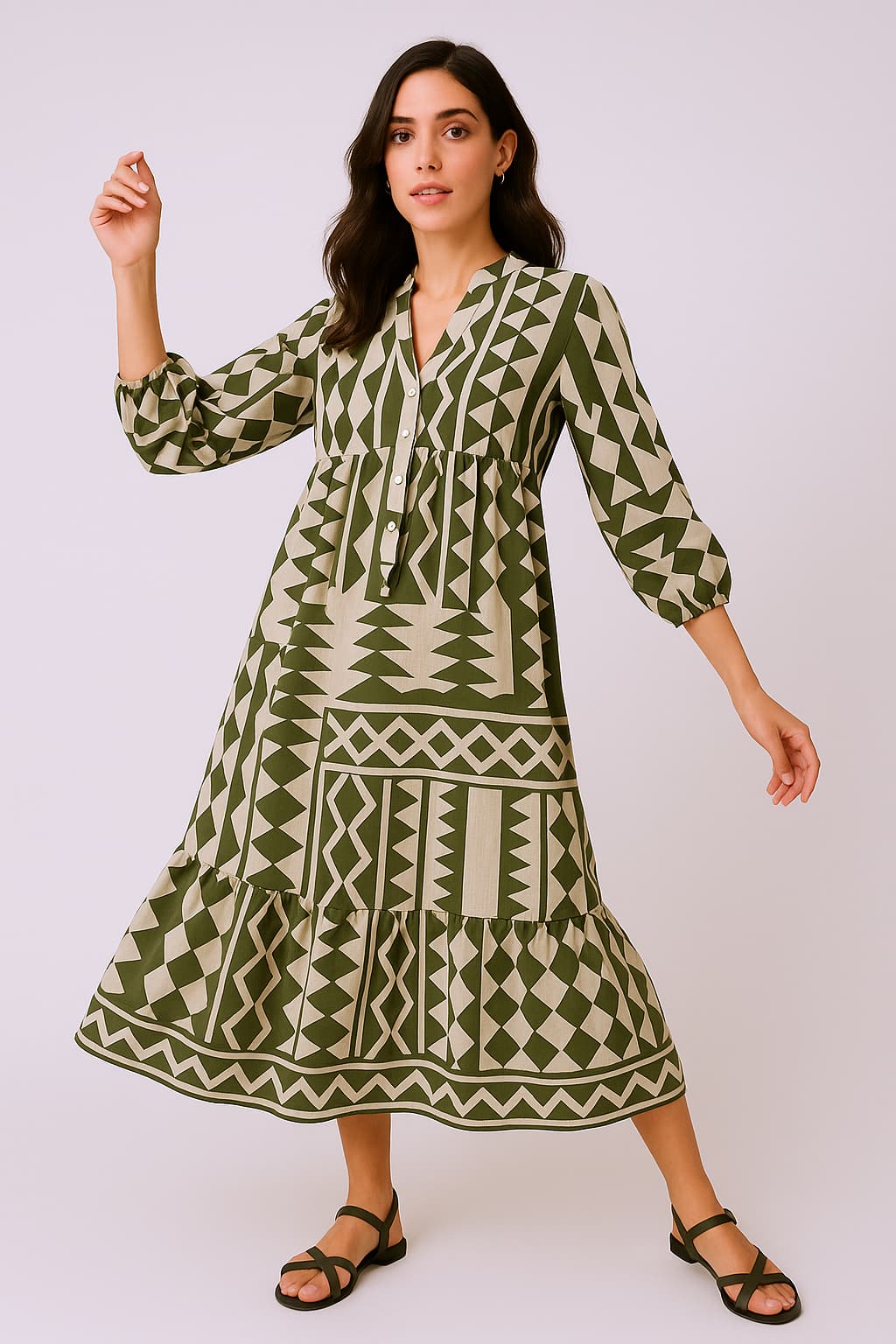 Bedrucktes Hemdkleid