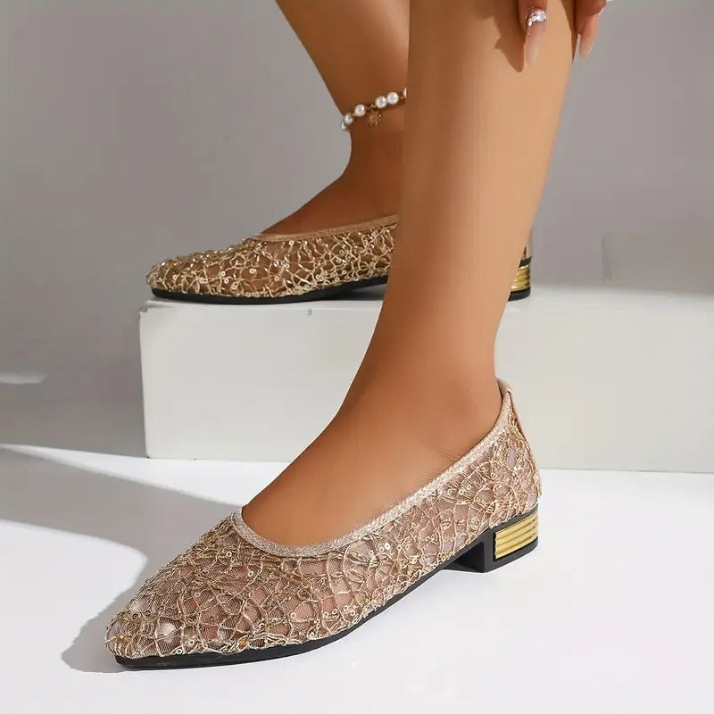 Orthopädische Ballerinas mit Spitze
