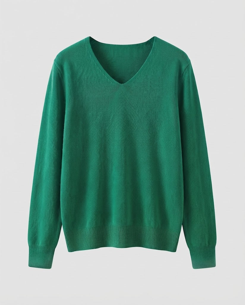 Damen Feinstrick-V-Ausschnitt-Pullover aus kuscheligem Angora-Mix Shop Nory