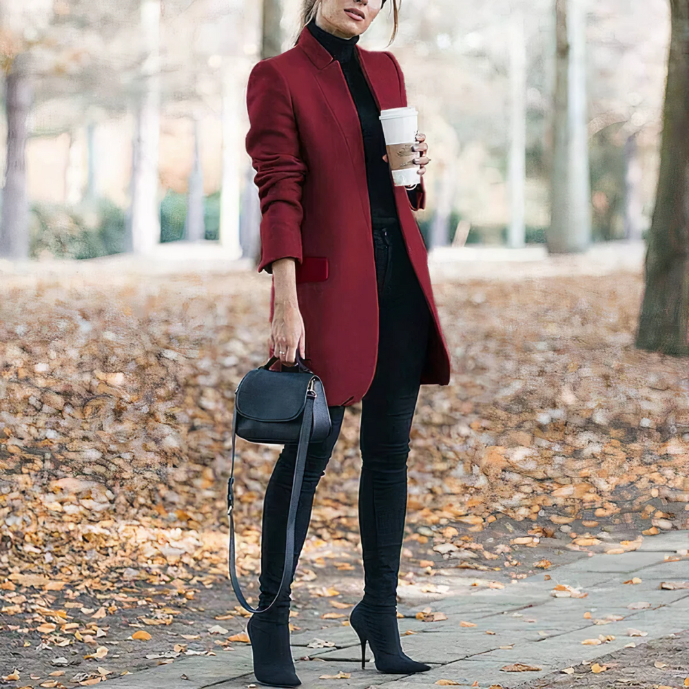 Mantel Damen Lange Trenchcoat