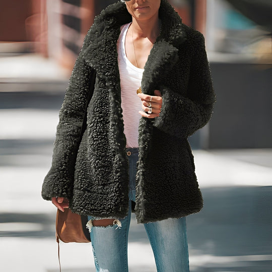 Stylische, dicke Fleecejacke für Damen