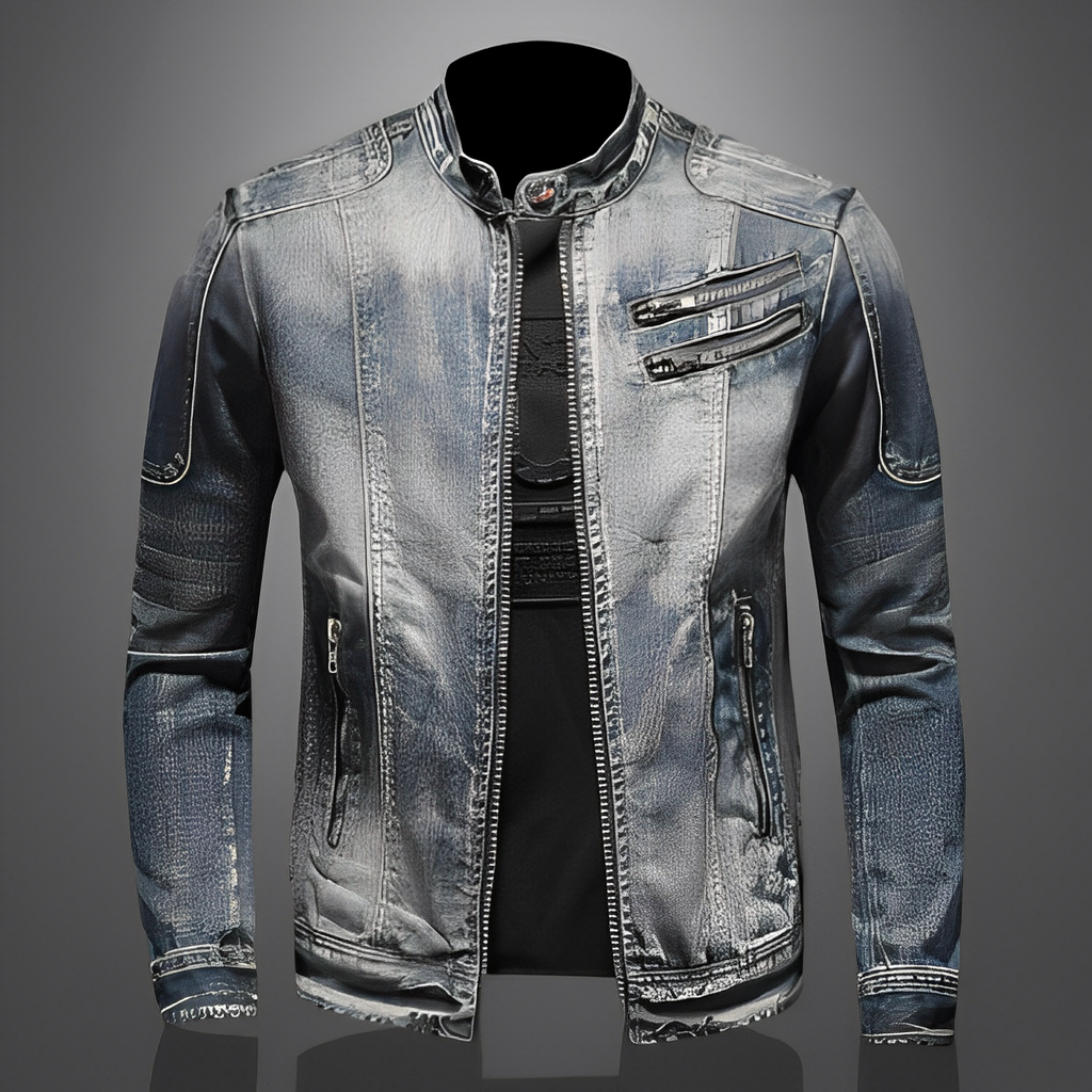Stylische Jeansjacke mit Taschen für Männer