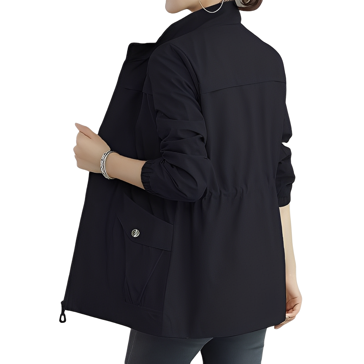 Stylische Jacke mit verstellbarem Bund für Frauen