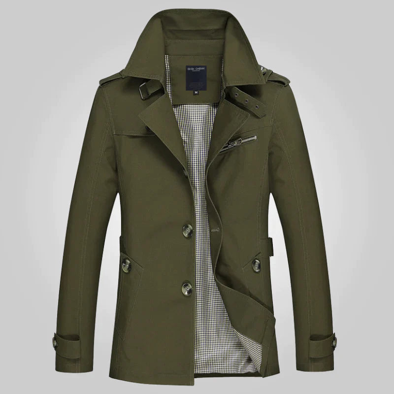 Trenchcoat mit Stehkragen für Damen - Knopfdetails