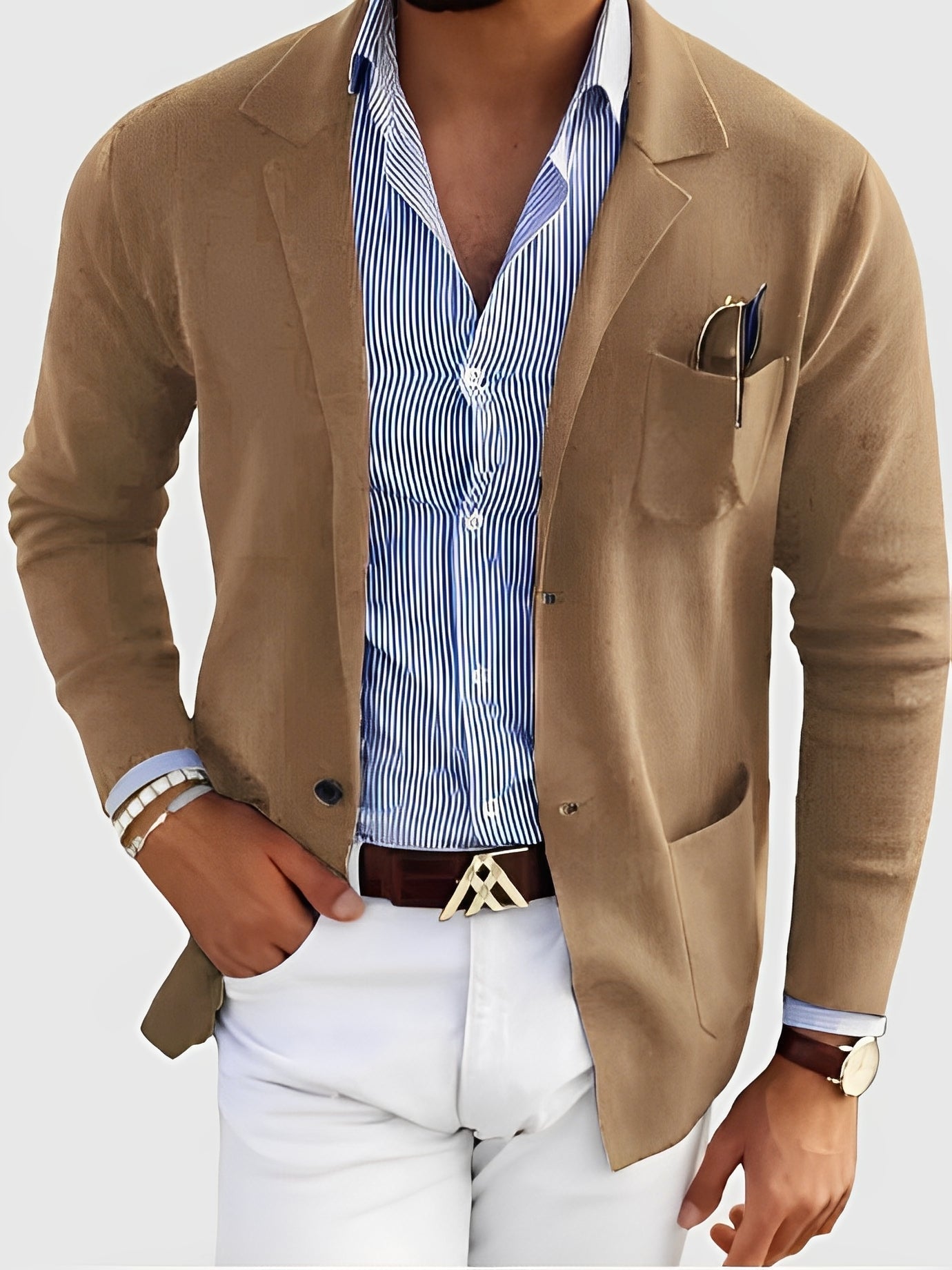 Shopnory | Lässiger Cardigan mit Taschen für Männer