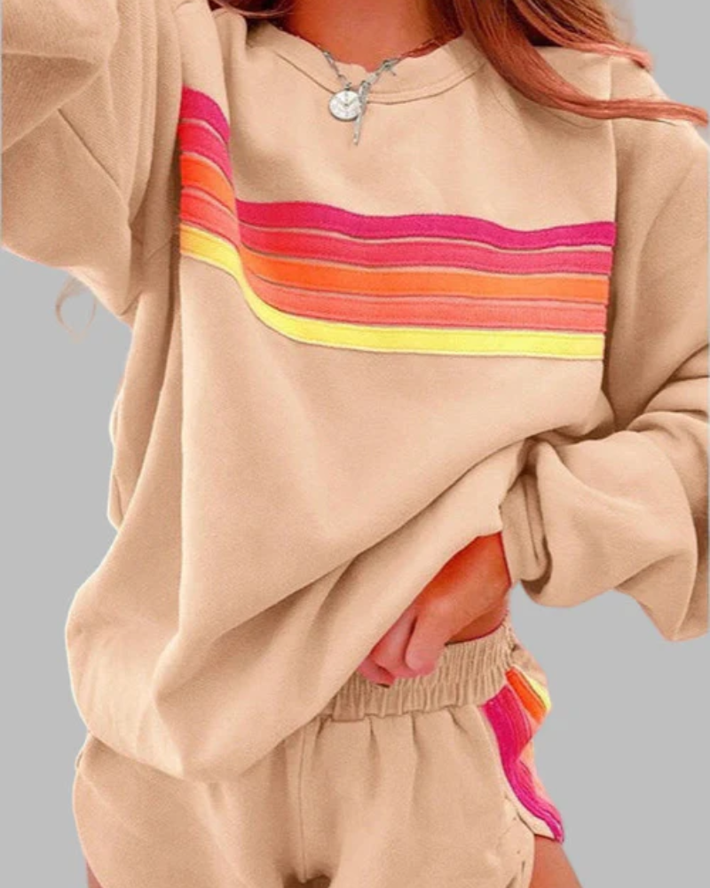 Gestreiftes Pyjama-Set
