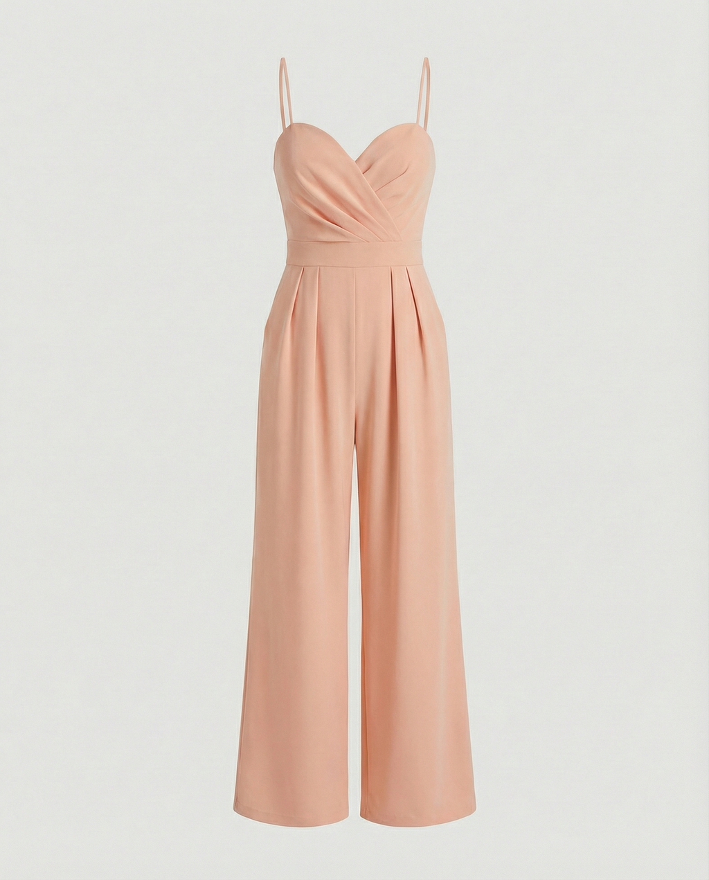 Damen Eleganter Fließender Jumpsuit mit Spaghettibändern für Festliche Anlässe