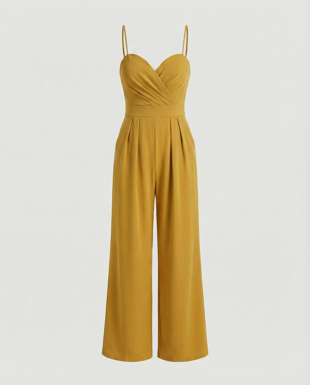 Damen Eleganter Fließender Jumpsuit mit Spaghettibändern für Festliche Anlässe