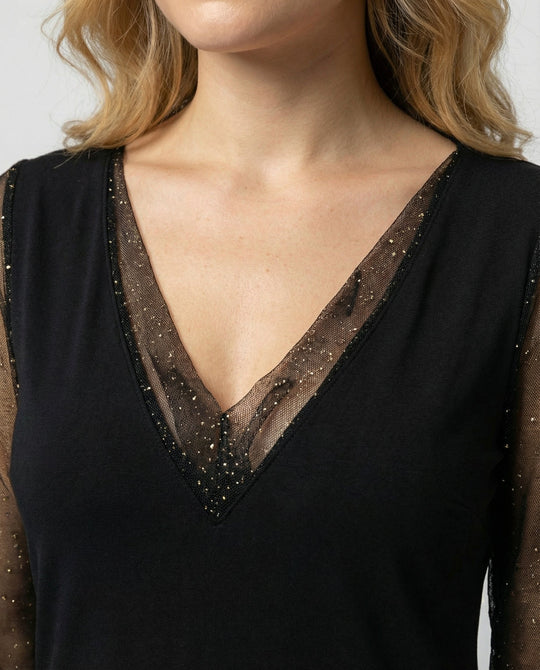 Elegantes V-Ausschnitt Abendkleid
