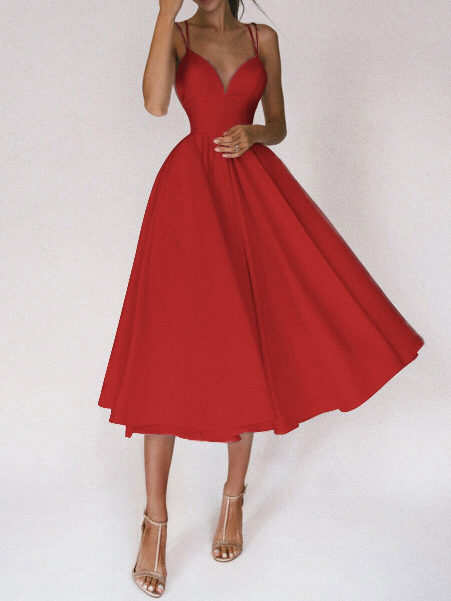 Grace Das Elegante Trägerkleid mit V-Ausschnitt