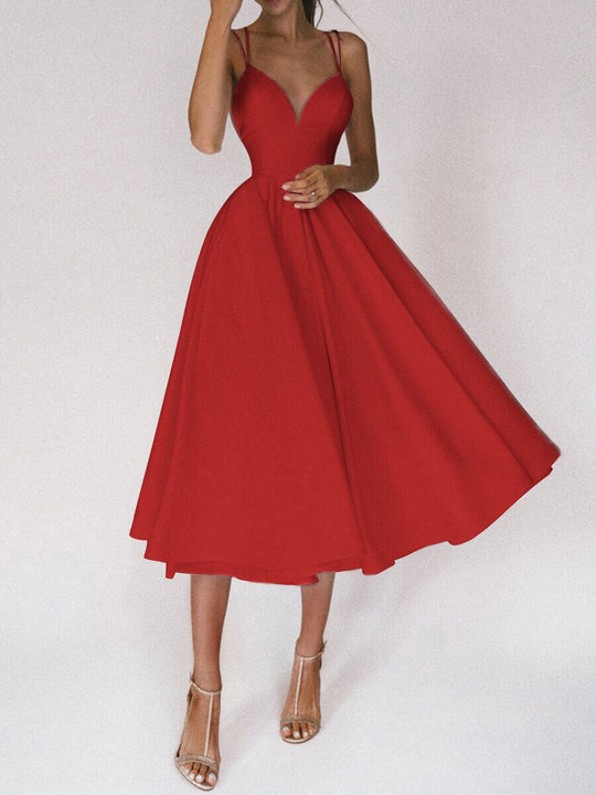 Grace Das Elegante Trägerkleid mit V-Ausschnitt