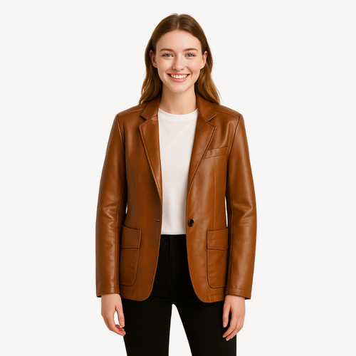 Lederblazer für Damen