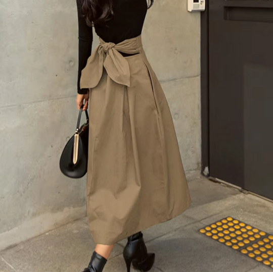 Eleganter Maxi Rock mit Schleifendetails für Damen