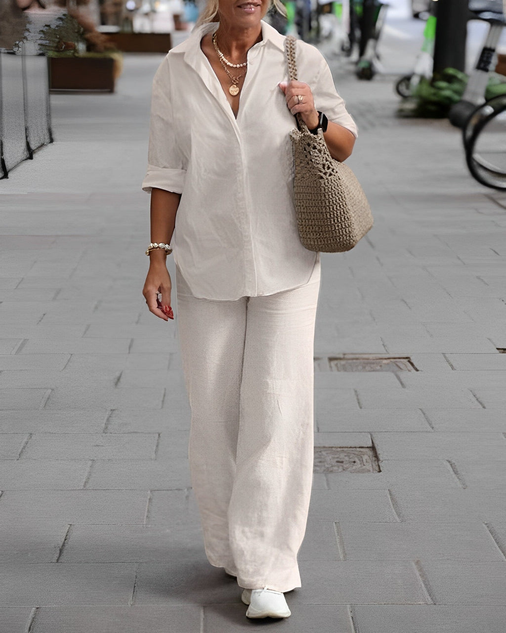 Shopnory | Relaxed Leinenhose mit Luftigem Sitz für Damen