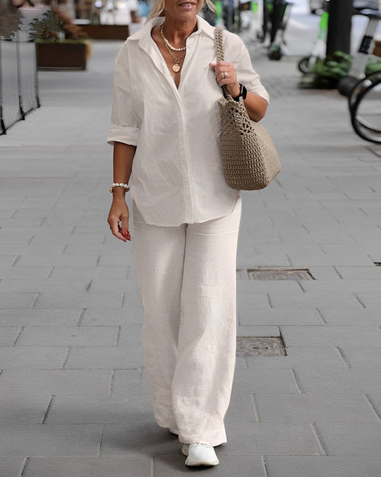 Shopnory | Relaxed Leinenhose mit Luftigem Sitz für Damen
