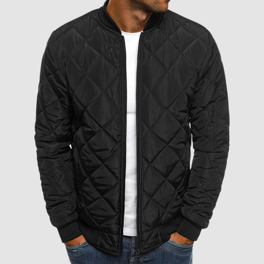 Herren Bomber Steppjacke - Reißverschluss vorne & Taschen an den Ärmeln
