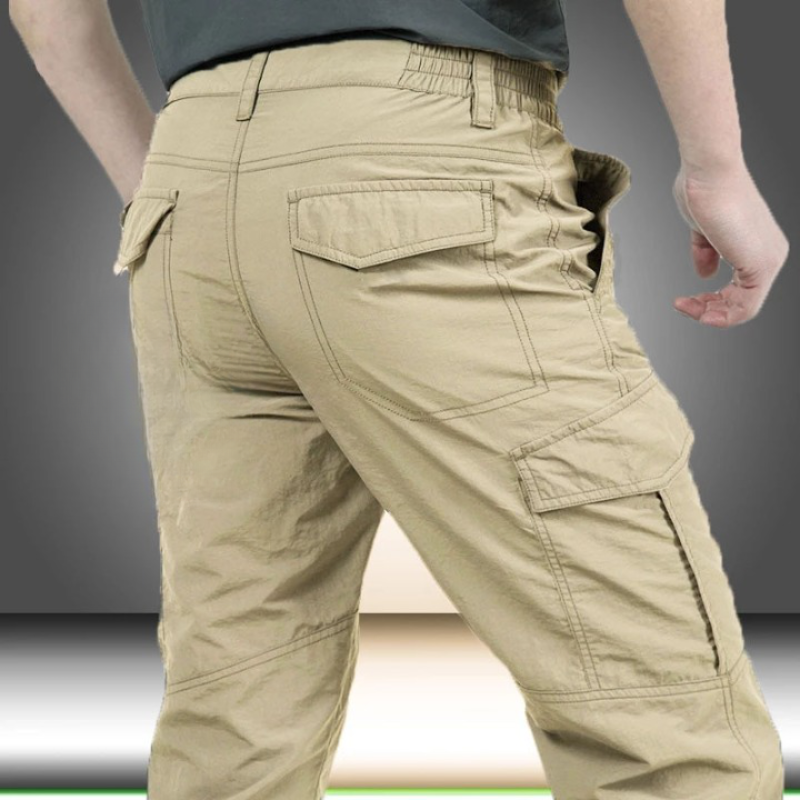 ShopNory | Funktionale und Stilvolle Herren Cargo Hose mit Praktischen Klappen Taschen