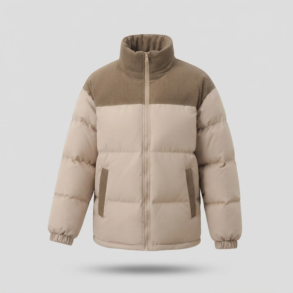 Damen Modische Daunenjacke mit hohem Kragen Shop Nory