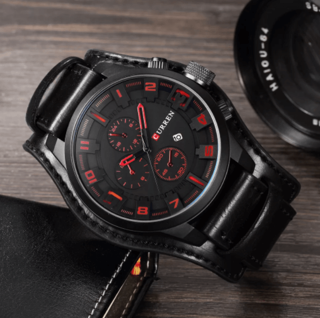 Shopnory | Luxe Navigator Uhr Lederband