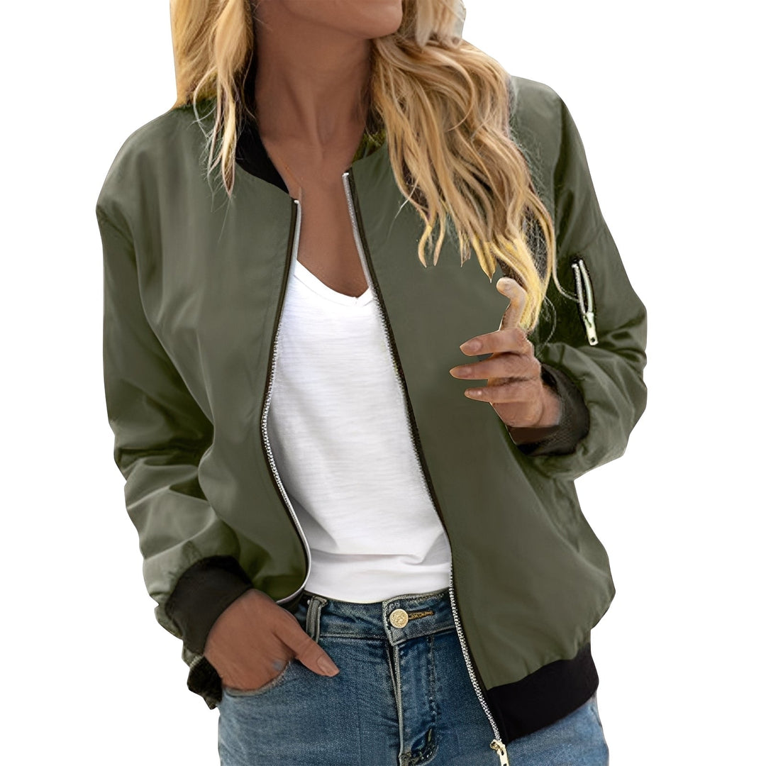 Lässige Bomberjacke im Retro-Stil für Frauen