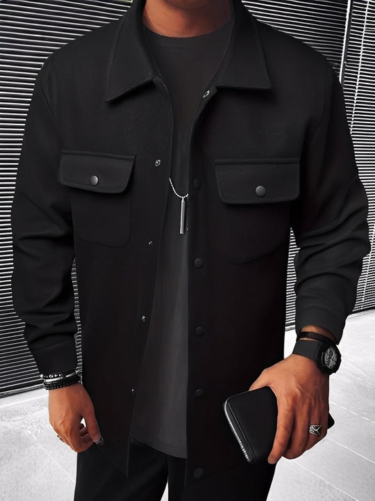 Lässige Karierte Jacke mit Taschen für Herren