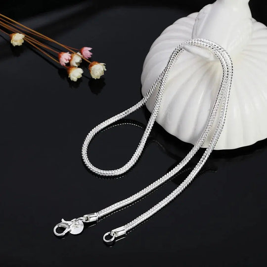 925 3Mm Sterling Silber Schlangen Kette