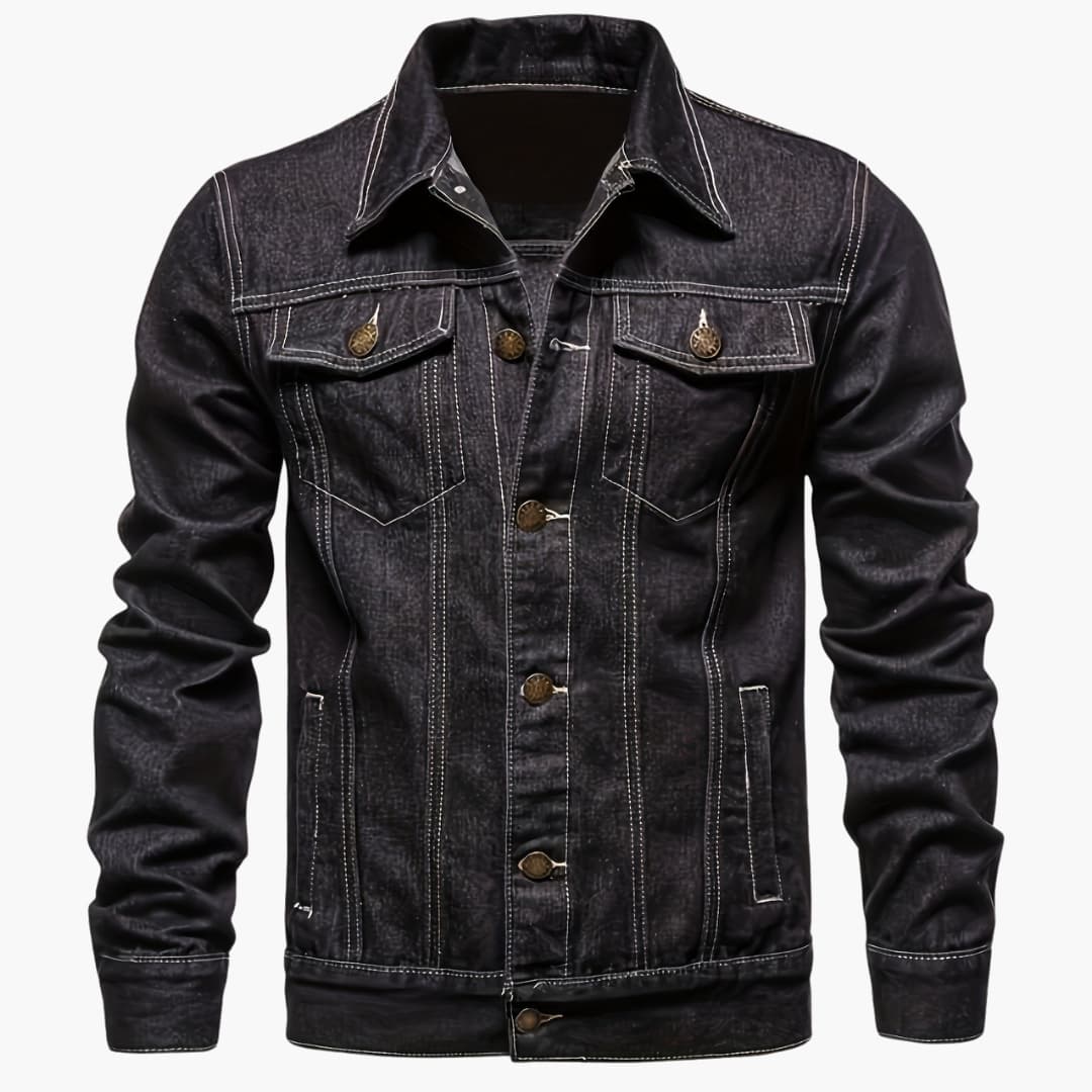 Slim-Fit Freizeit-Denimjacke für Männer