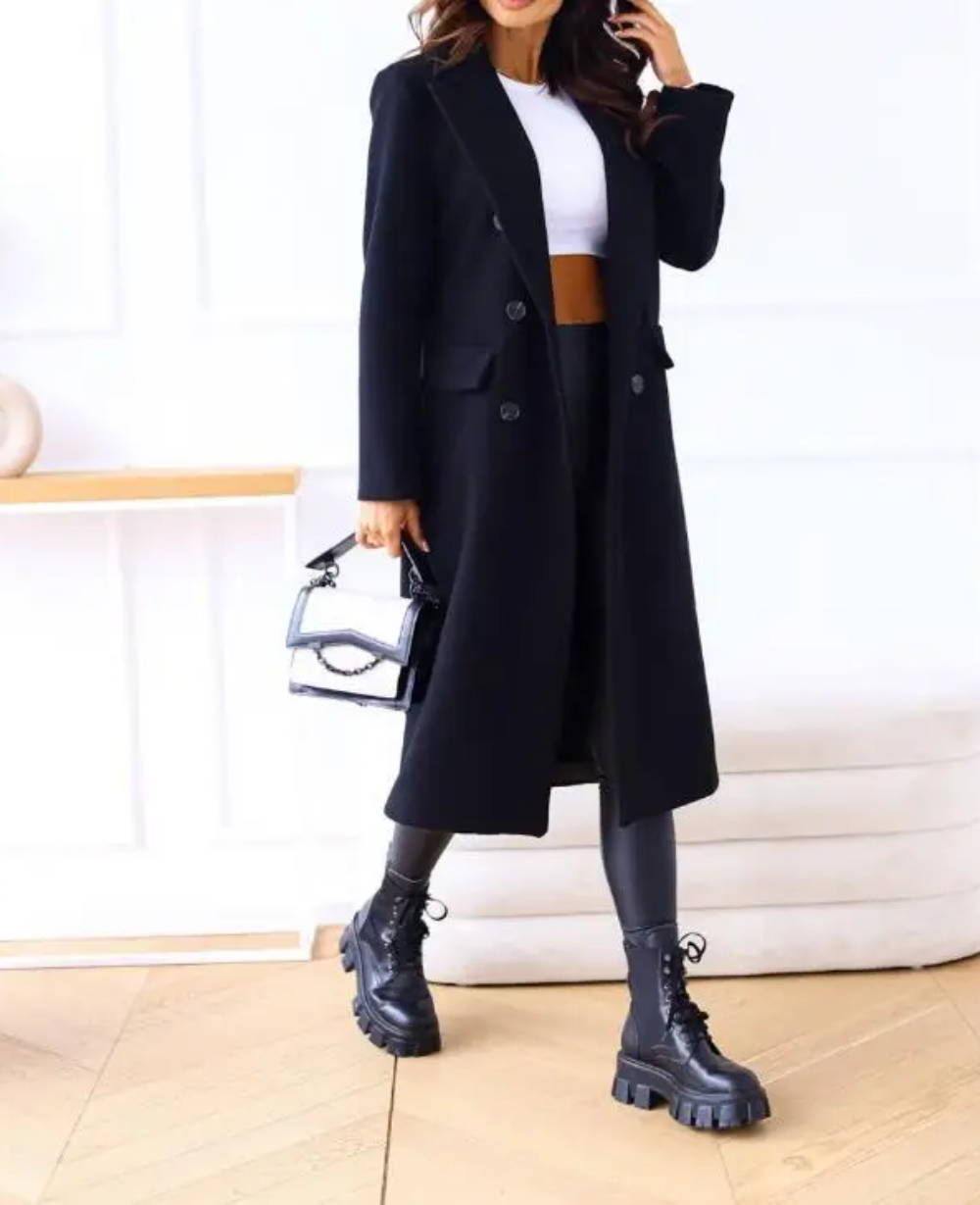 Lange Elegante Taillierte Trenchcoat Für Damen | Perfekt Für Herbst Und Winter