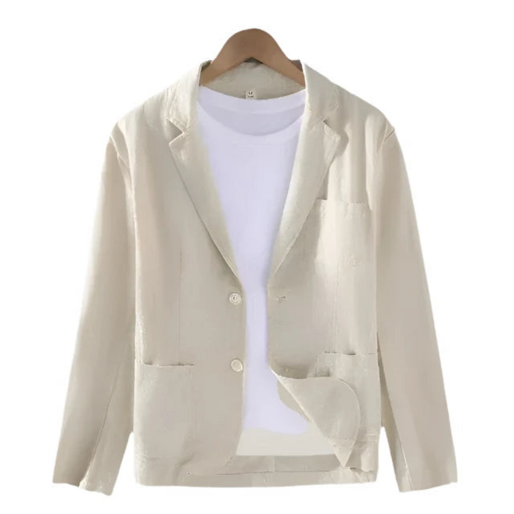 Herren Eleganter Italienischer Leinenblazer Charmante Jacke für Männer
