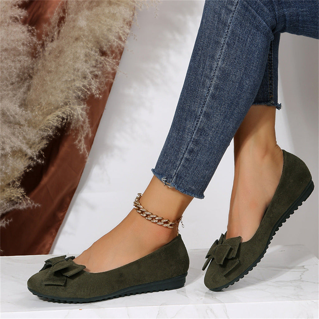 Orthopädische Flache Schuhe mit Fliege