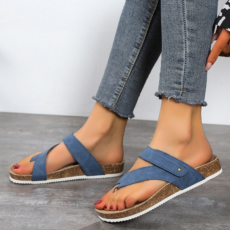 Orthopädische Sandalen mit Offener Zehenpartie und Korksohle