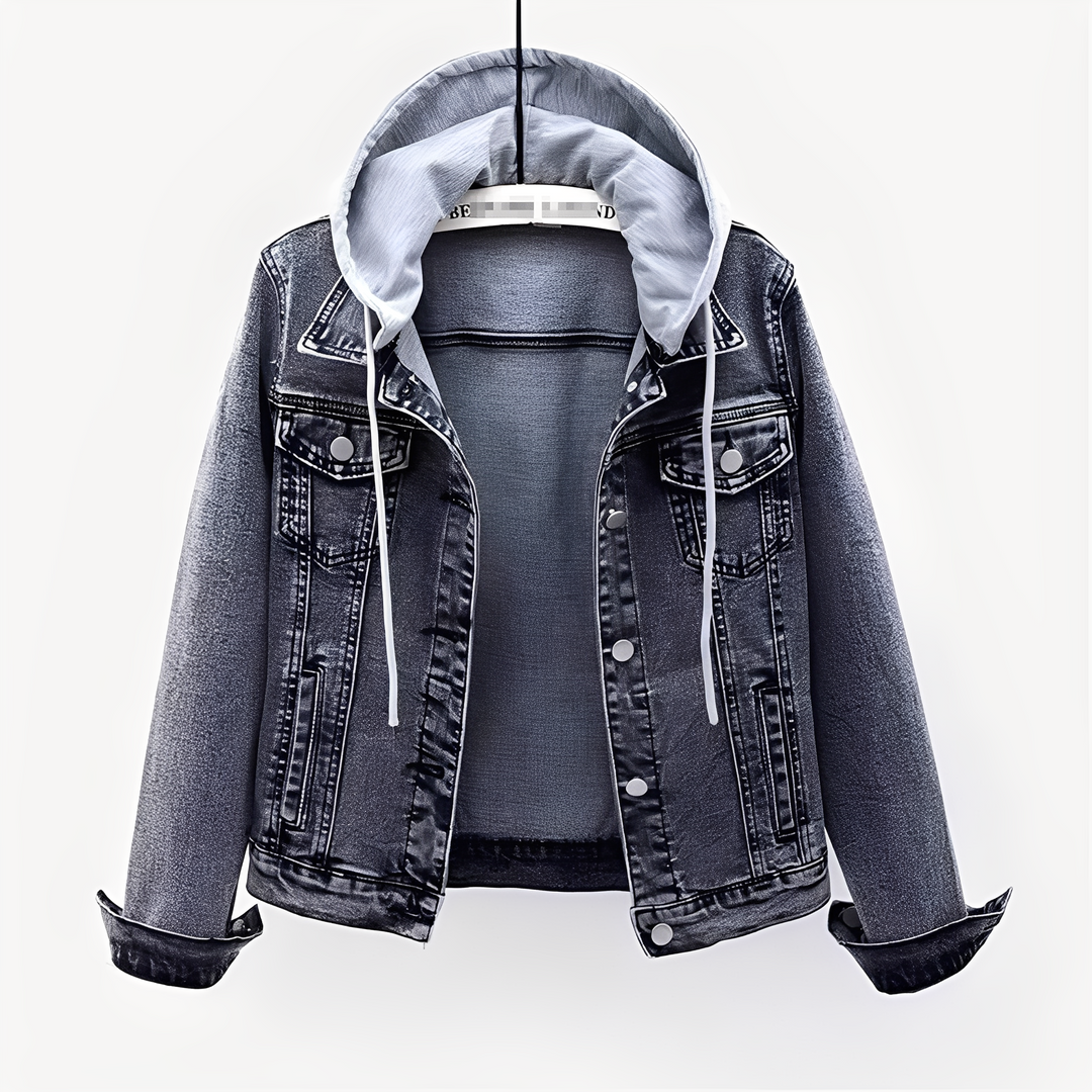 Stilvolles Jeansjacke mit Kapuze für Frauen