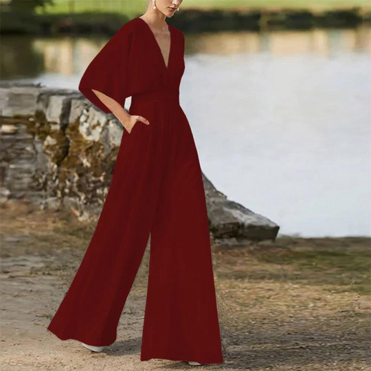 Stilvoller Damen-Jumpsuit mit Halben Ärmeln