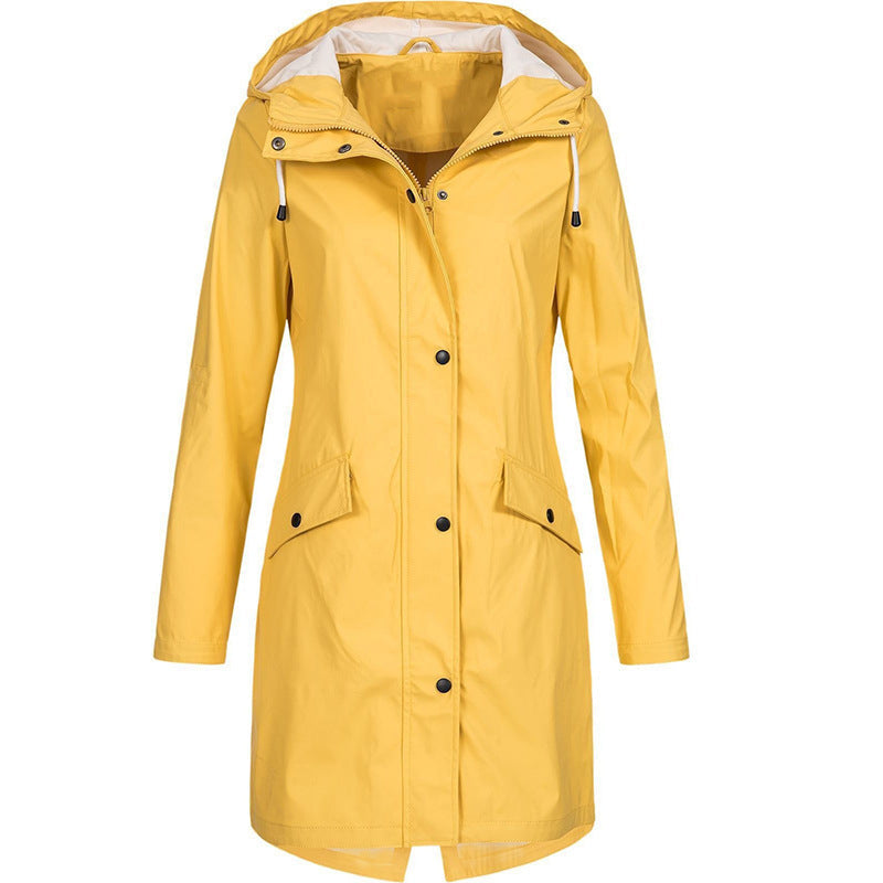 Wasserdichte Damen Regenjacke Mit Kapuze
