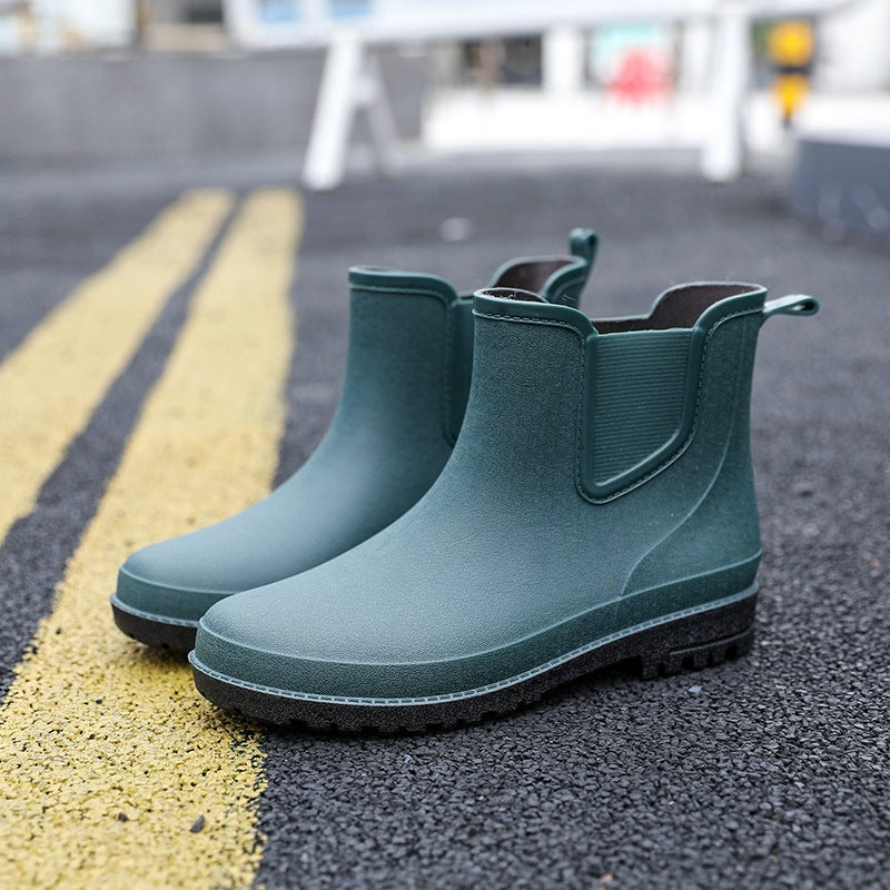 Halbhohe Wasserdichte Herren-Regenstiefel