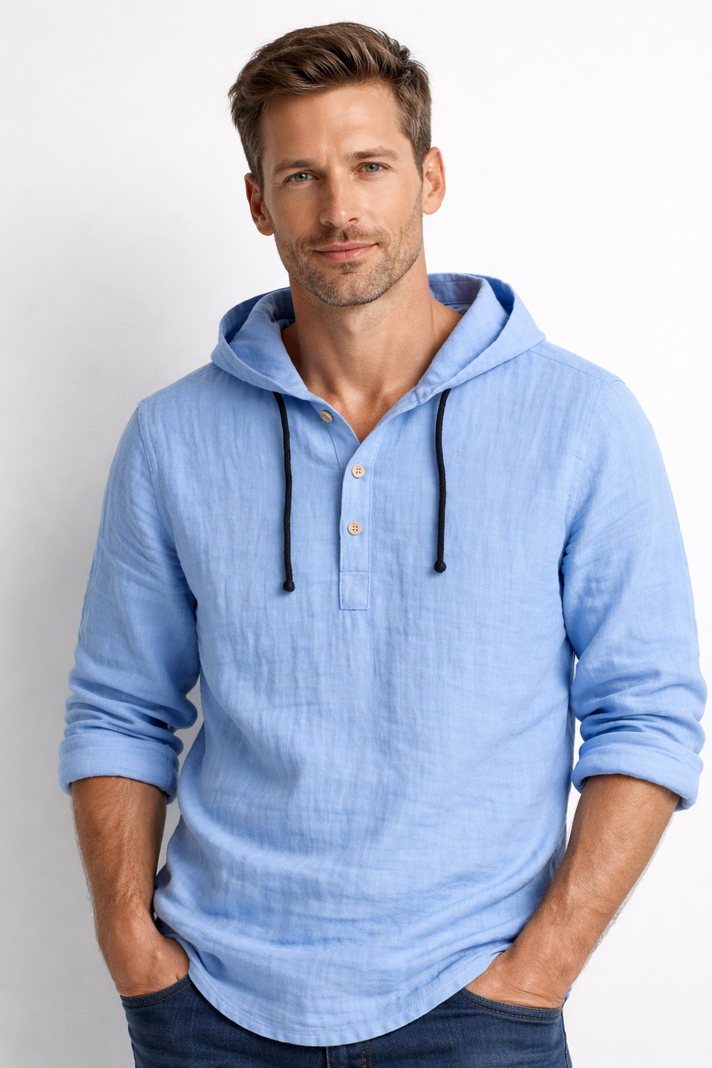 Herren Raffiniertes Leinenhemd