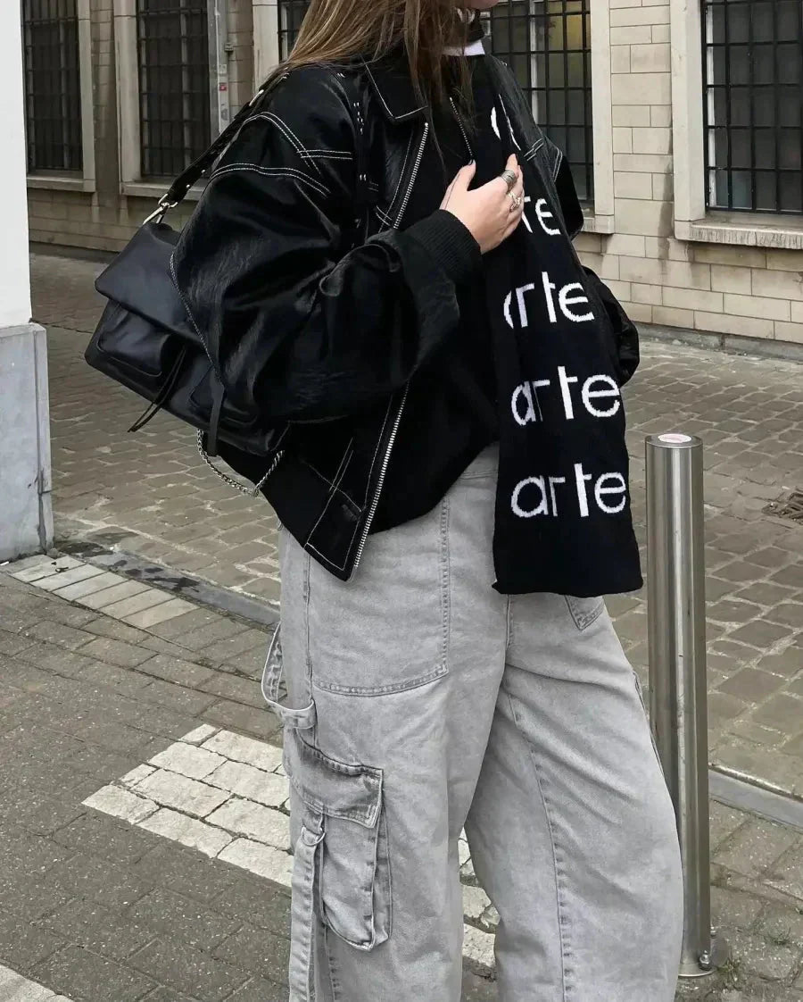 Oversized Bomberjacke Stilvoll und Wärmeresistent Perfekt für Herbst und Winter