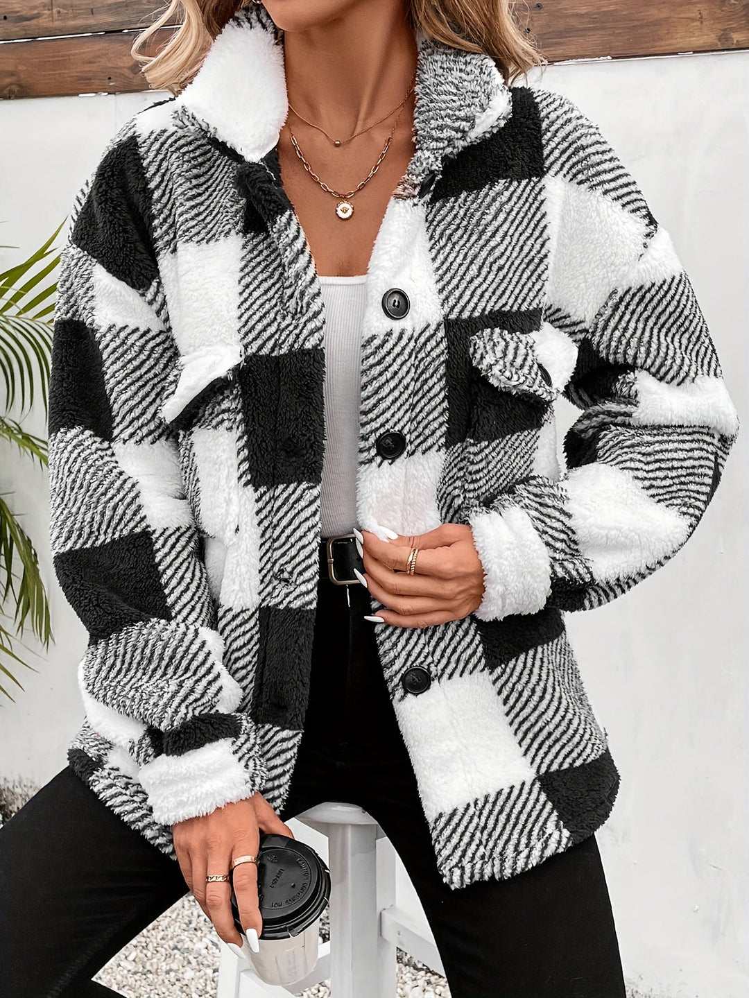 Flanellhemd mit Karos Polyester Warm und Stilvoll