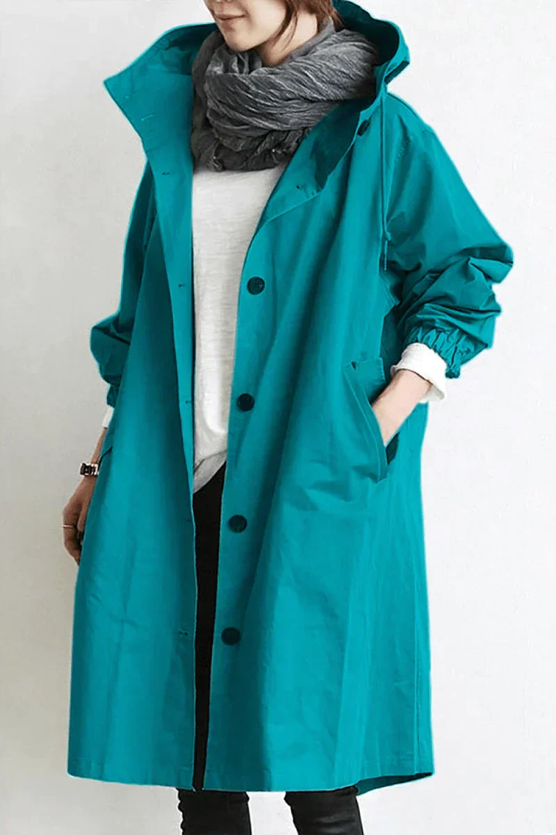 ShopNory Damen Windbreaker Mantel mit Kapuze
