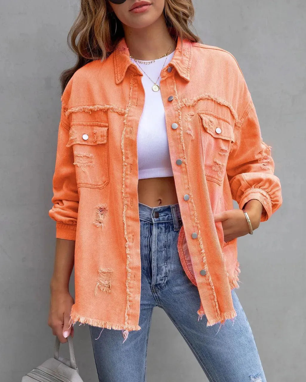 Damenbluse Aus Denim
