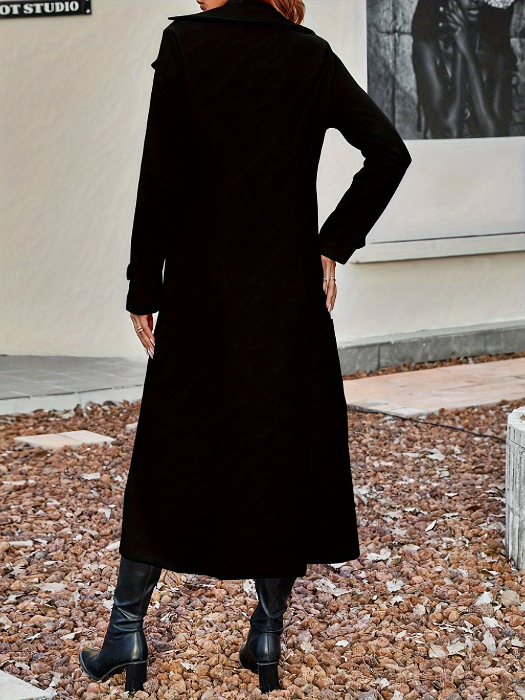 Eleganter Damen Trenchcoat Mit Doppelknopfverschluss
