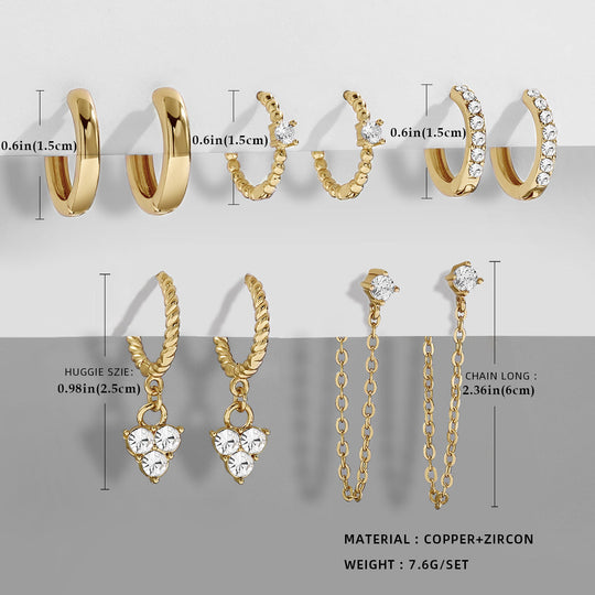 Herz Zirkon | Retro Kubik Zirkonia Herz Ohrringe | Shop Nory