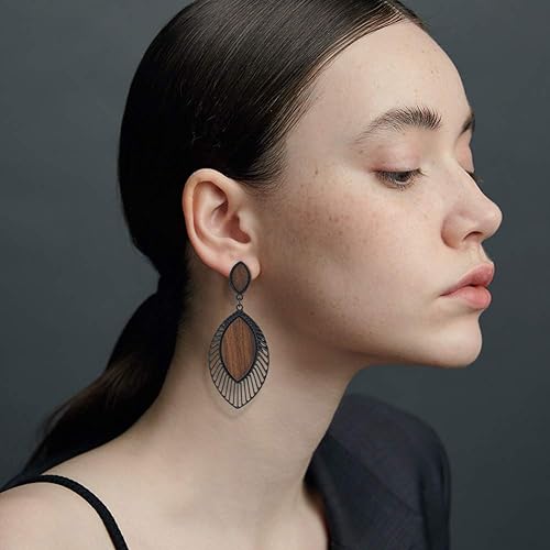 Boho HolzTropfen Ohrringe | Shop Nory
