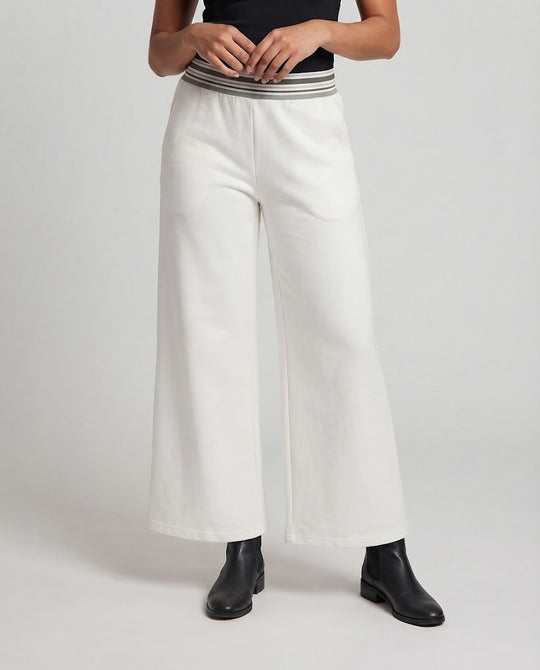 Damen weite Culotte-Jogginghose mit gestreiftem Komfortbund und Eingrifftaschen Shop Nory