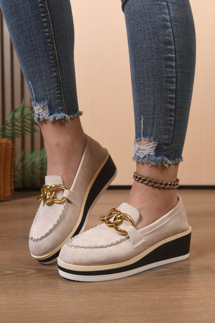 Orthopädische Slipper mit dicker Sohle und Ketten