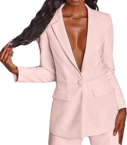 Elegantes Ensemble Bestehend Aus Einem Edlen Blazer und Einer Eleganten Hose
