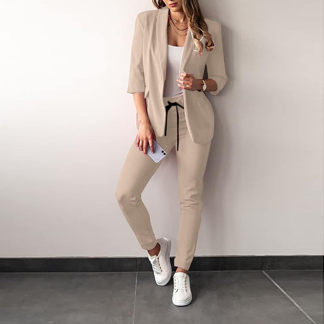 2-Teiliger Damenanzug Stilvoller Blazer und Hose für Damen