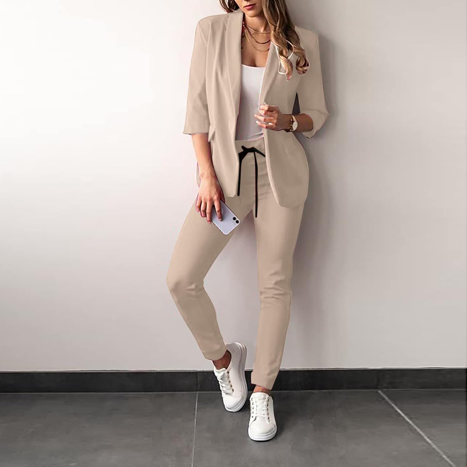2-Teiliger Damenanzug Stilvoller Blazer und Hose für Damen
